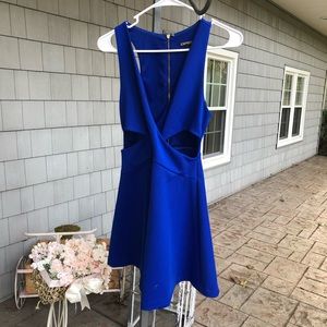 Skater royal blue cocktail dress
